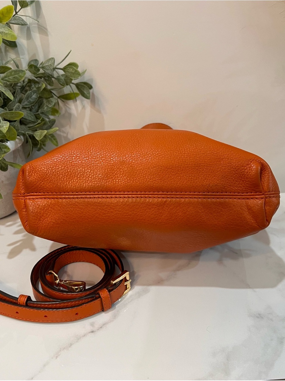MICHAEL Michael Kors orange  Leather Shoulder Tote - Picture 10 of 13